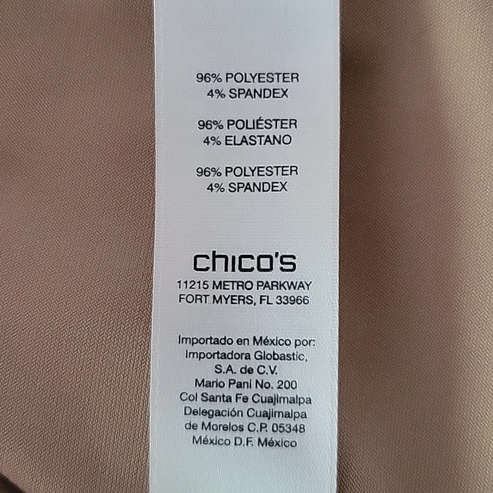 Chico's Gold‎ Metallic 3/4 Sleeve Tee Size Small